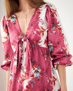 Vestido manga Largo para mujer - Rosa