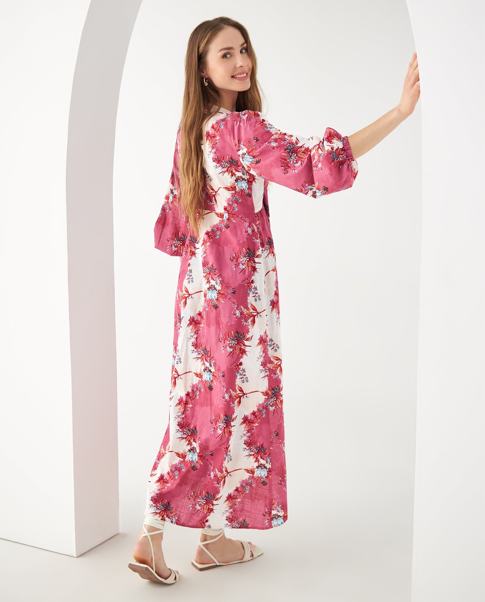 Vestido manga Largo para mujer - Rosa 34_692F002_ROS171723_5