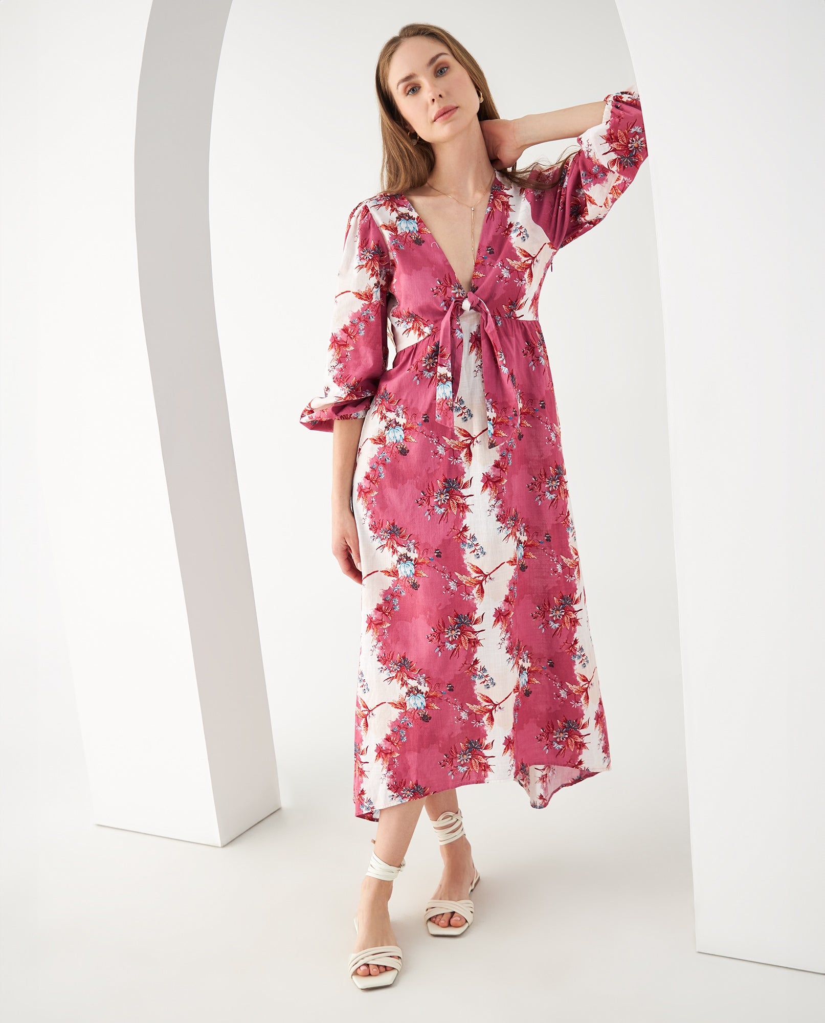 Vestido manga Largo para mujer - Rosa 34_692F002_ROS171723_6