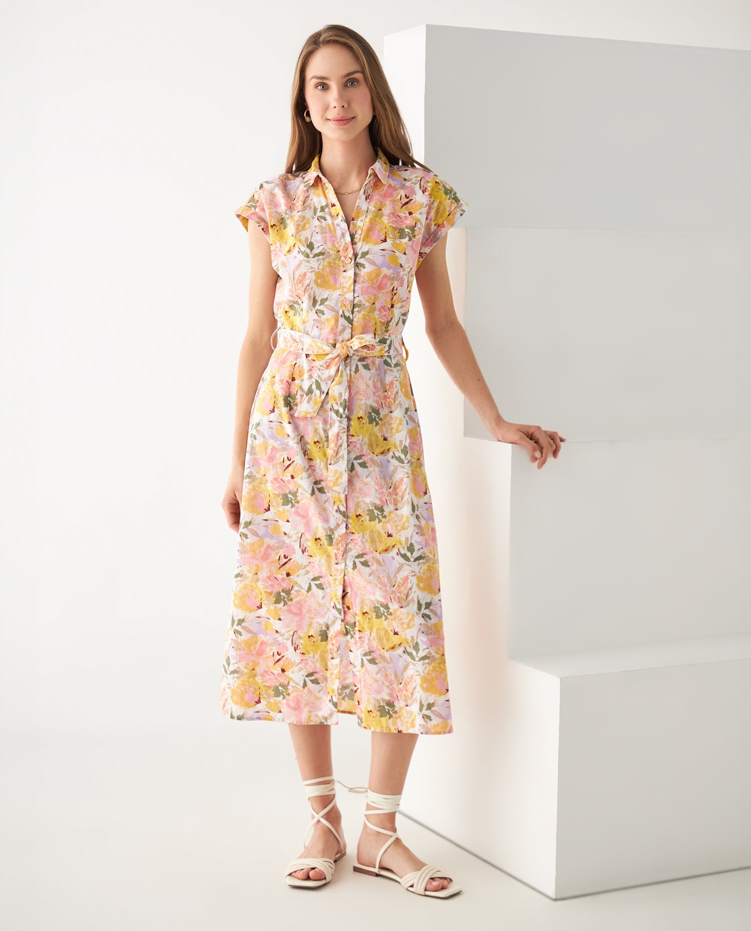 Vestido largo para mujer - Amarillo
