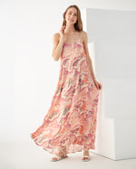 Vestido de tela fluida para mujer - Rosa