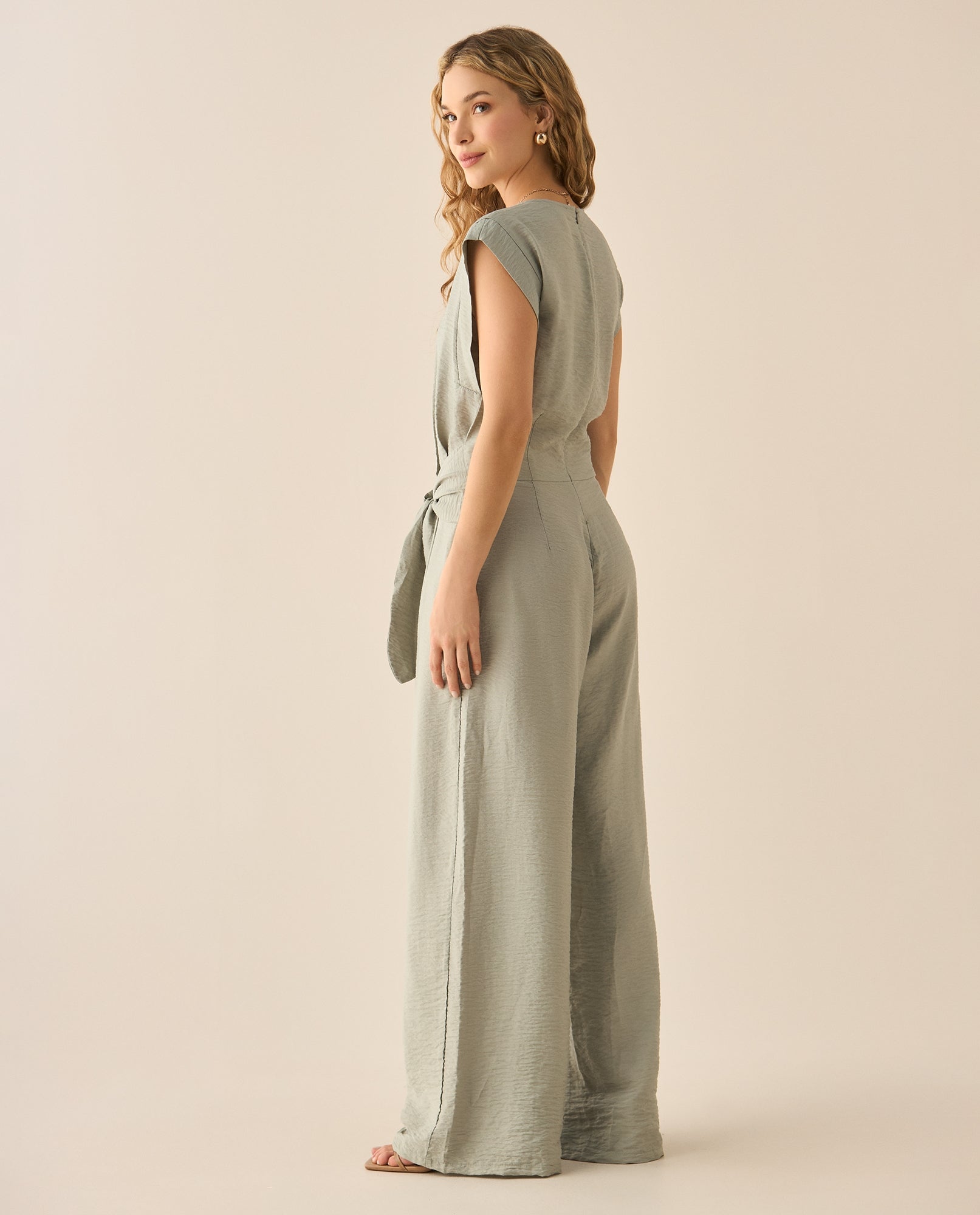 Enterizo con escote en V para mujer - Verde 34_693G004_VER136105_5