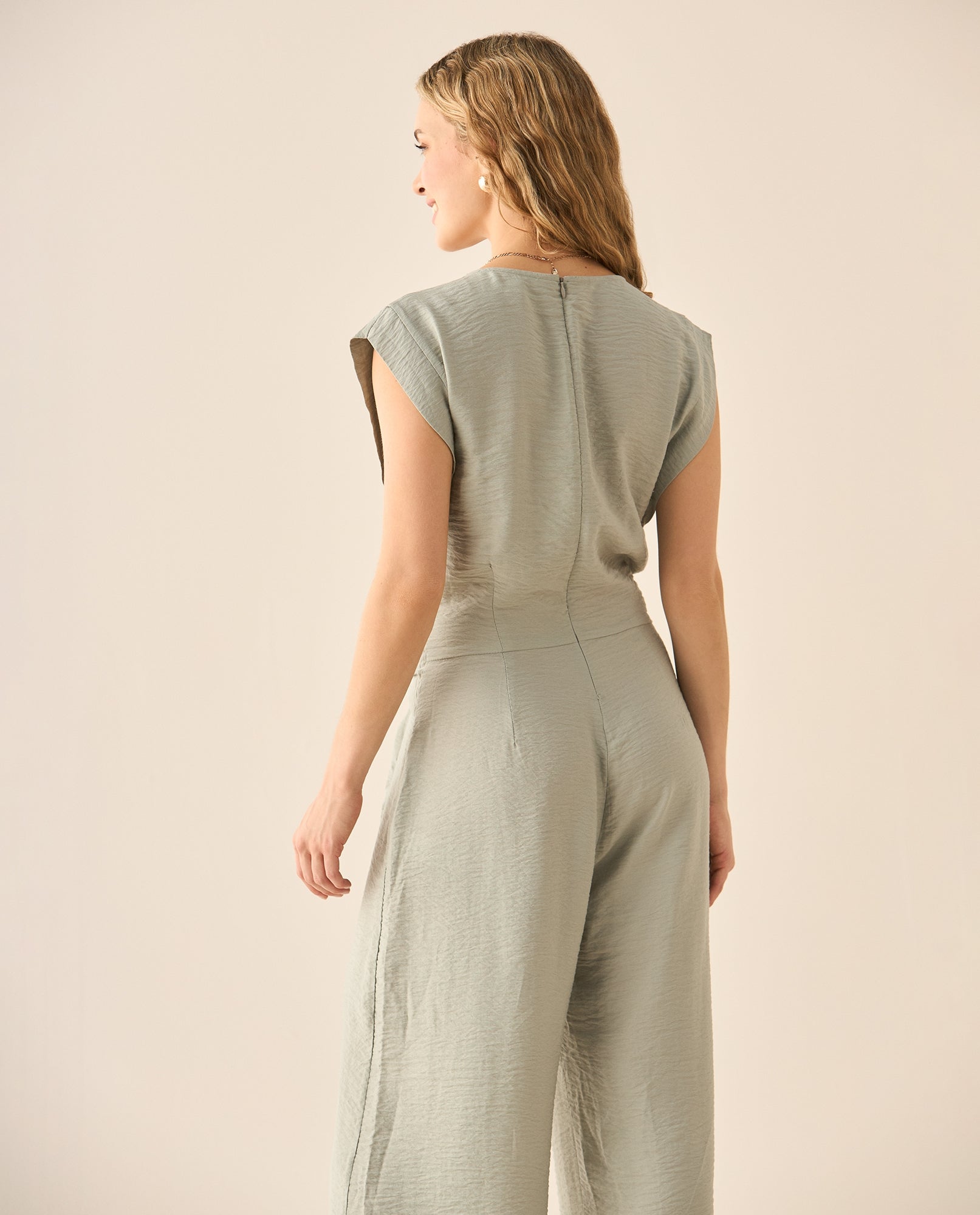 Enterizo con escote en V para mujer - Verde 34_693G004_VER136105_6
