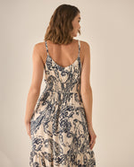 Vestido con escote en V para mujer - Azul