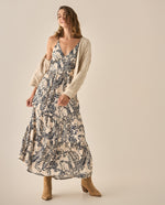 Vestido con escote en V para mujer - Azul