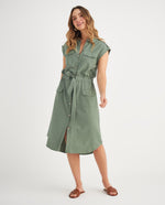 Vestido manga sisa para mujer - Verde