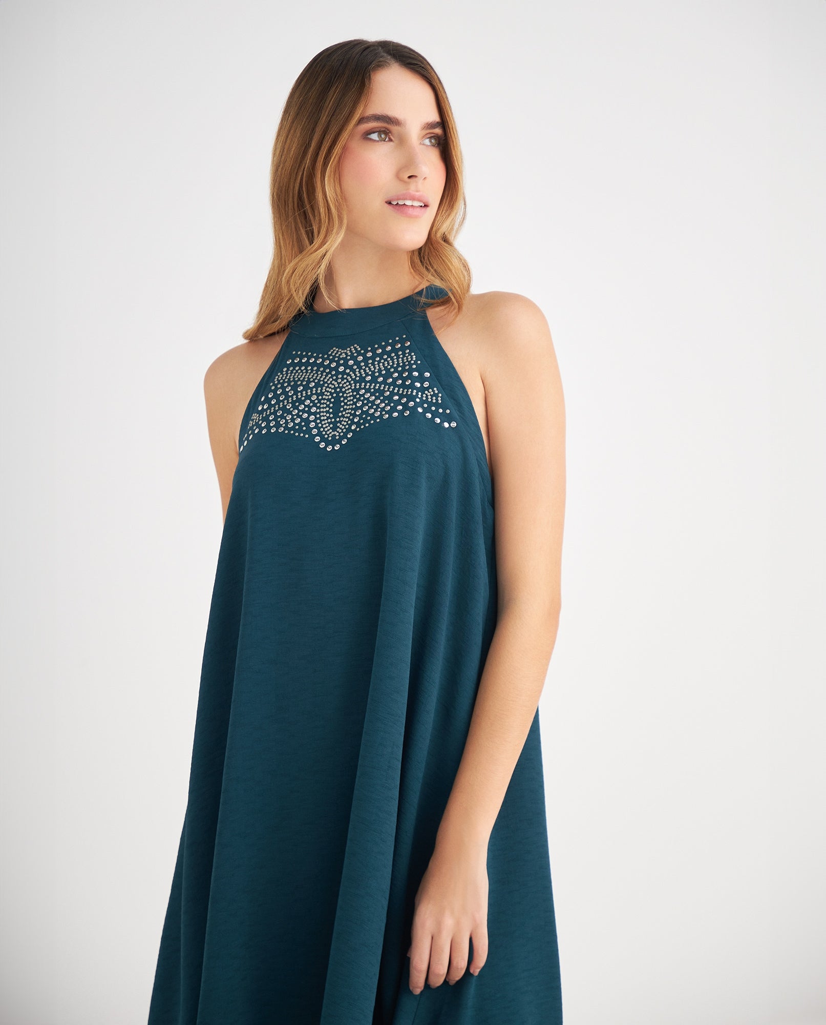 Vestido midi para mujer - Verde 34_699F003_VER194524_3