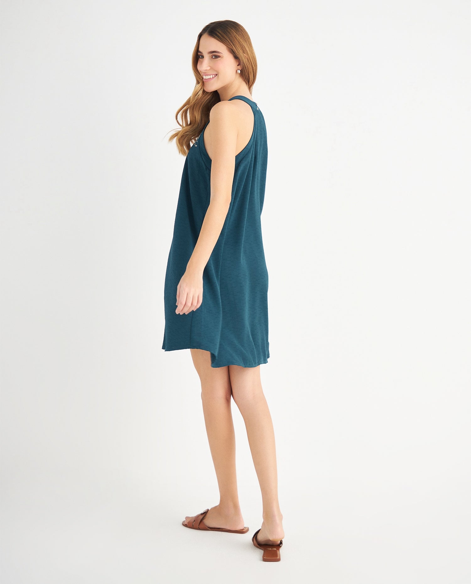 Vestido midi para mujer - Verde