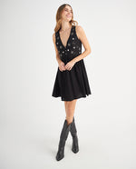 Vestido con apliques para mujer - Negro
