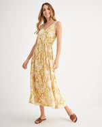 Vestido con detalles cut out para mujer - Amarillo