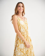 Vestido con detalles cut out para mujer - Amarillo