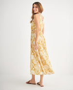 Vestido con detalles cut out para mujer - Amarillo