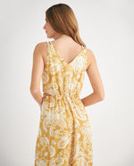 Vestido con detalles cut out para mujer - Amarillo