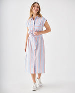 Vestido tipo camisa para mujer - Azul