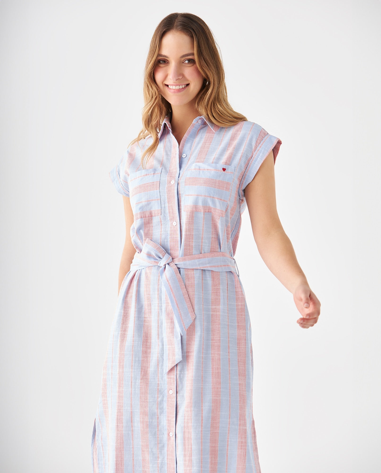 Vestido tipo camisa para mujer - Azul 34_699F018_AZU144123_3