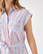 Vestido tipo camisa para mujer - Azul