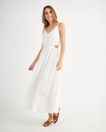Vestido de tiras con manualidad para mujer - Crudo