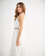 Vestido de tiras con manualidad para mujer - Crudo