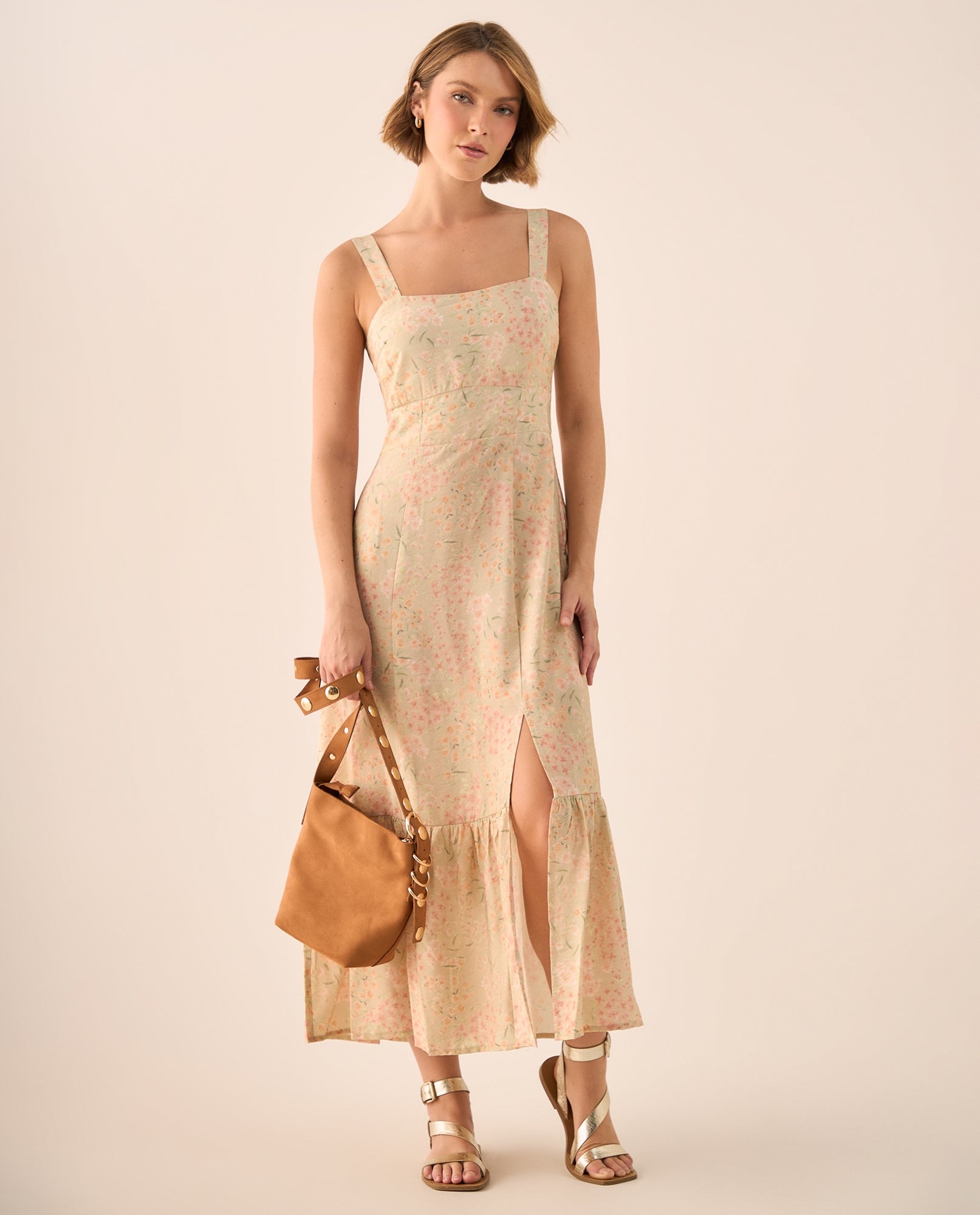 Vestido Largo con Estampado Floral Romántico - Rosa 34_699G006_ROS131408_0