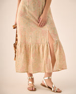 Vestido Largo con Estampado Floral Romántico - Rosa