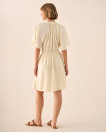 Vestido Bohemio Mangas Kimono - Crudo