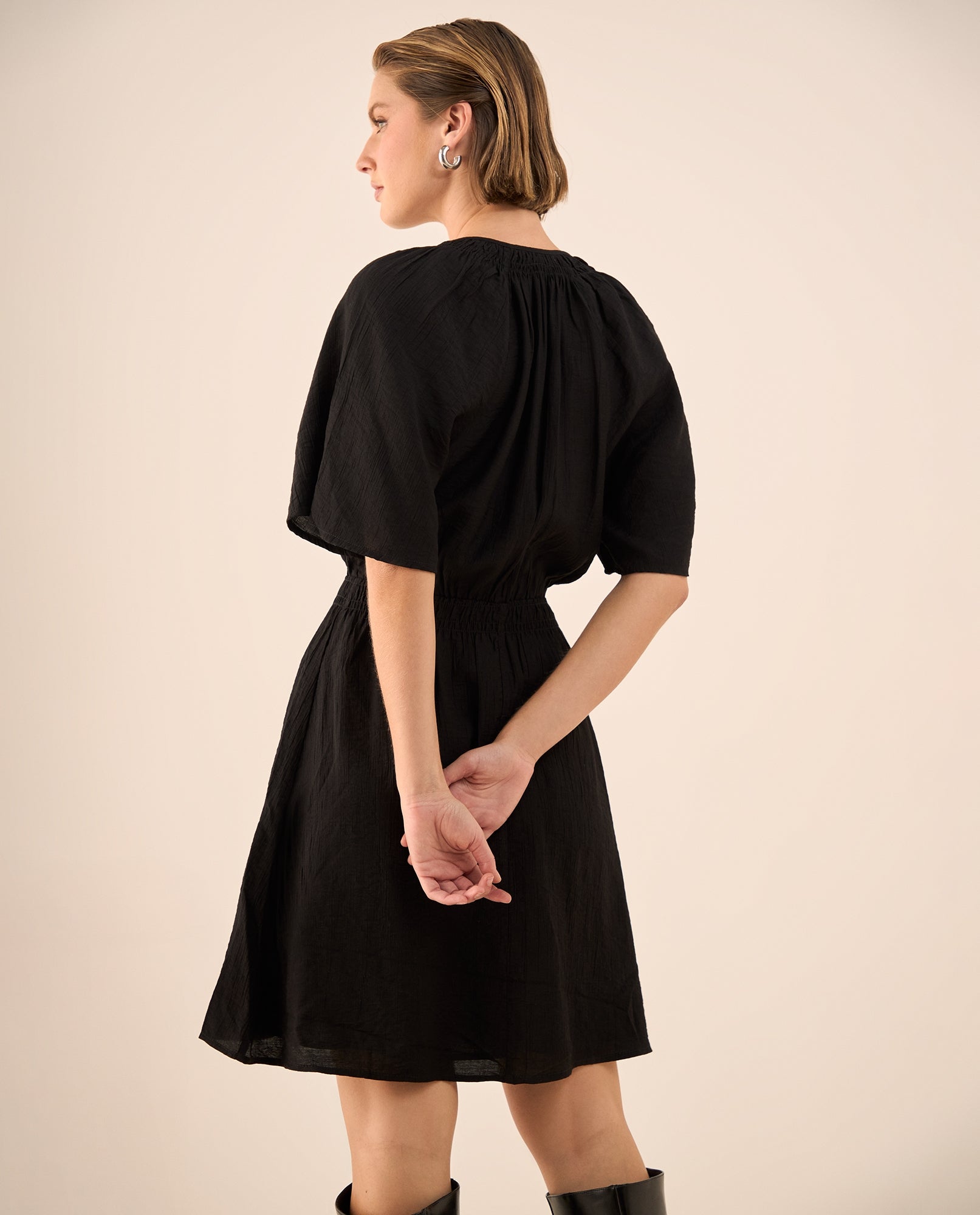 Vestido Bohemio Mangas Kimono - Negro 34_699G200_NEG193909_6