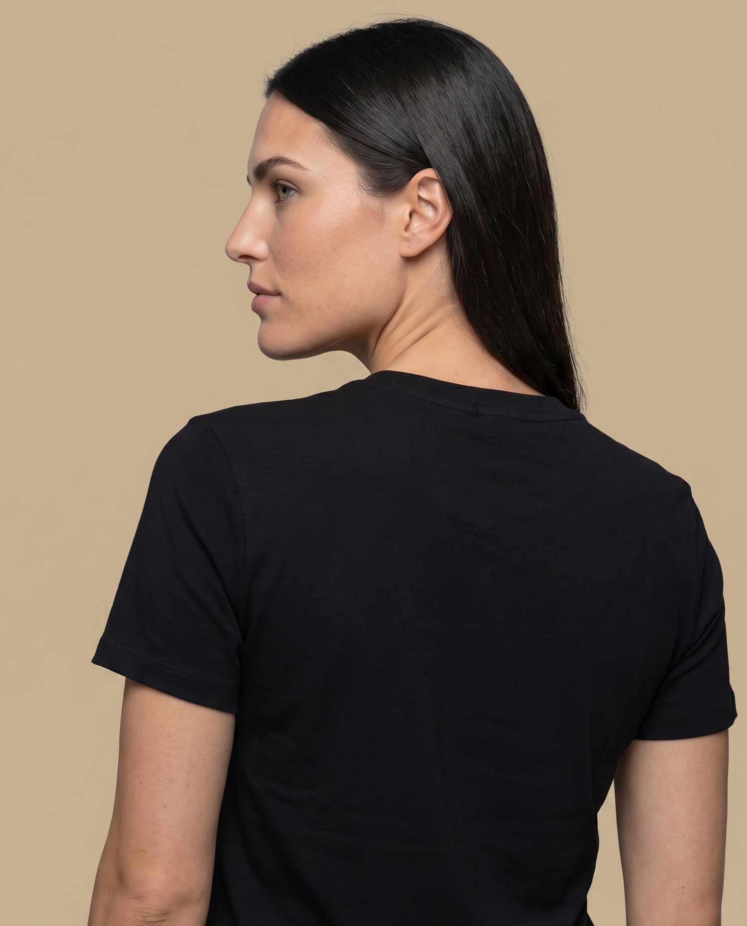 Camiseta manga corta bordada - Negro