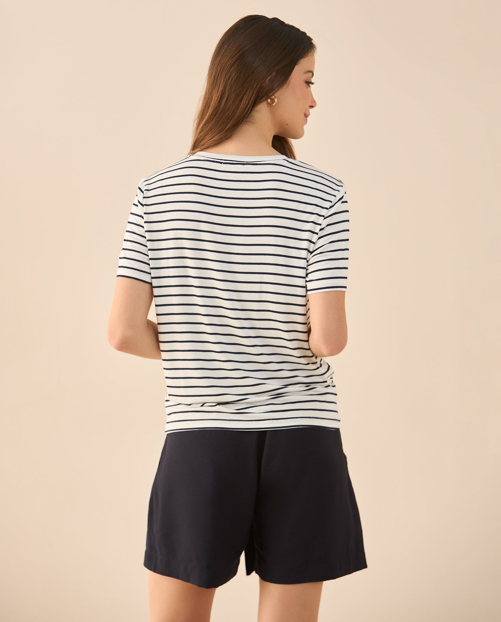 Camiseta con letras bordadas para mujer - Azul 34_902G304_AZU144510_5