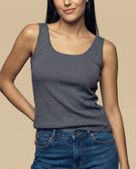 Camiseta manga sisa cuello redondo largo extendido - Gris