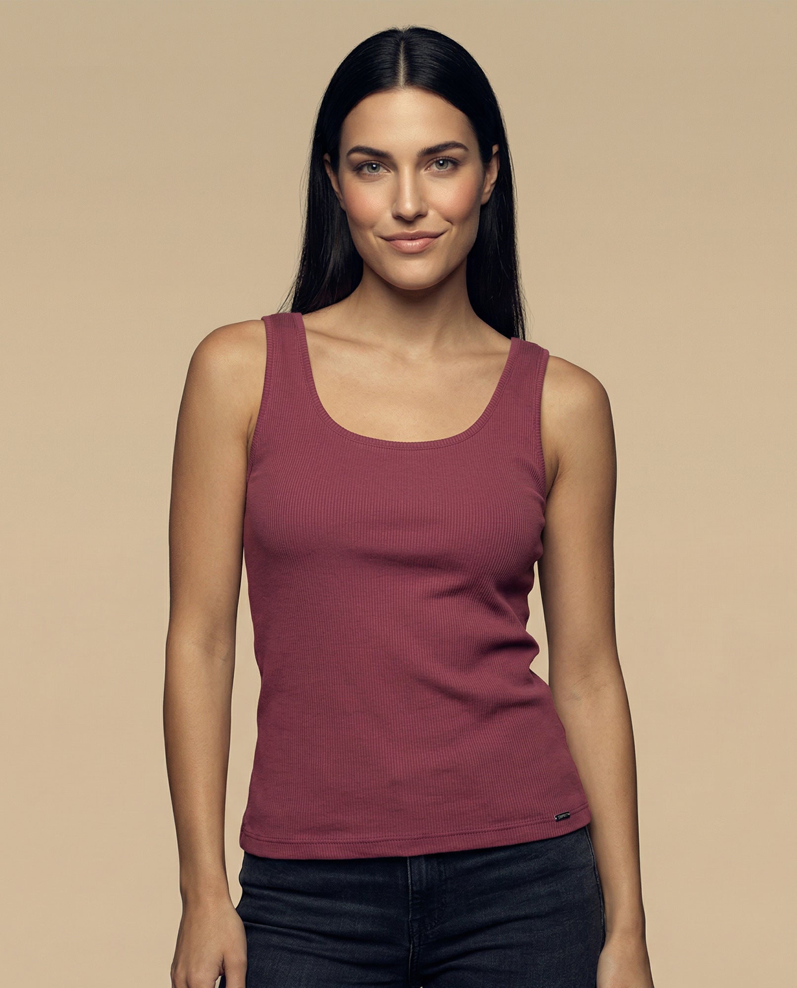 Camiseta manga sisa cuello redondo largo extendido - Rojo 34_902H002_ROJ191629_0