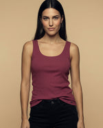 Camiseta manga sisa cuello redondo largo extendido - Rojo