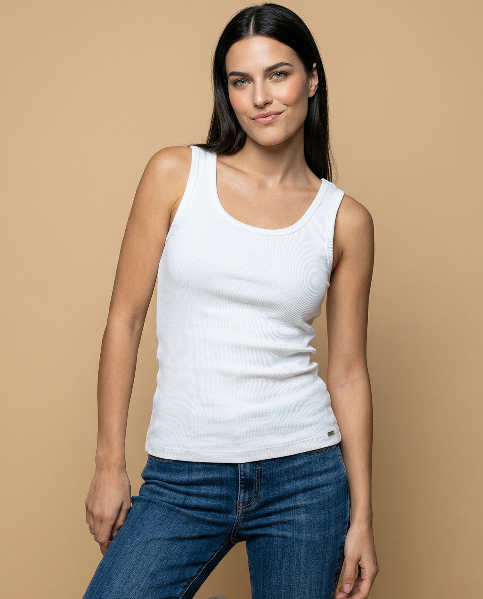 Camiseta manga sisa tejido acanalado - Blanco 34_902H004_BLA110601_0
