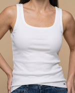 Camiseta manga sisa slim algodón - Blanco
