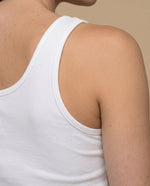 Camiseta manga sisa slim algodón - Blanco