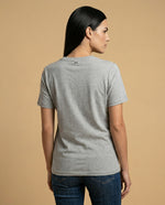 Camiseta manga corta con aplicaciones metálicas - Gris