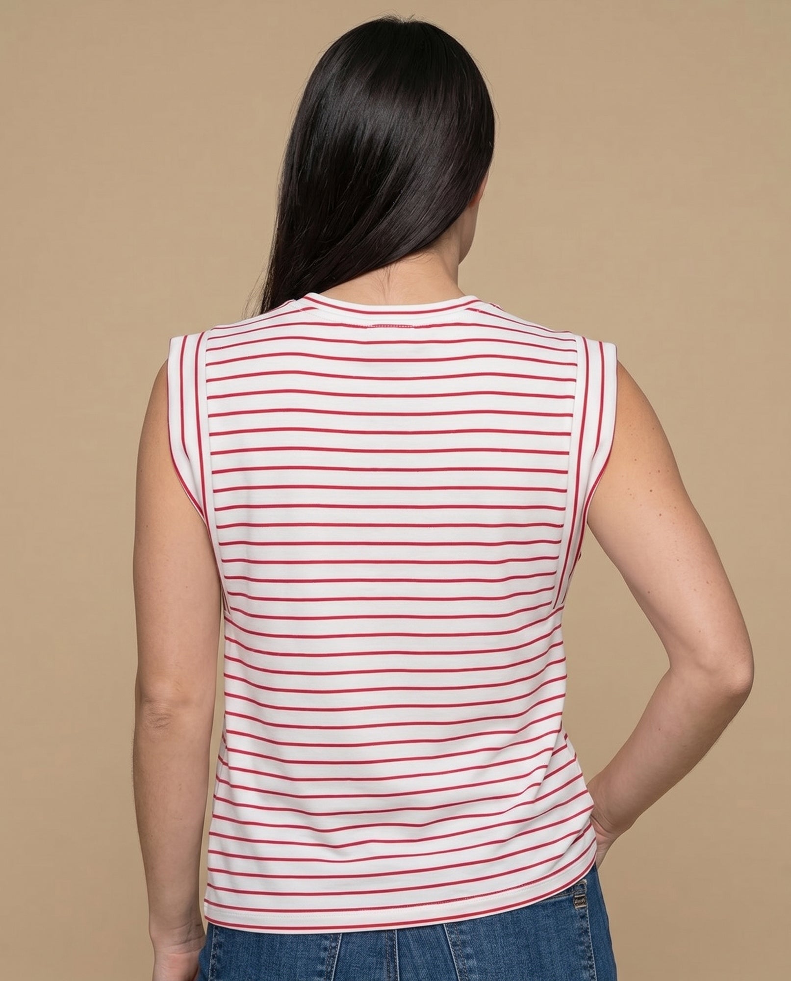 Camiseta rayas manga corta bordada - Crudo 34_902H016_CRU110602_4