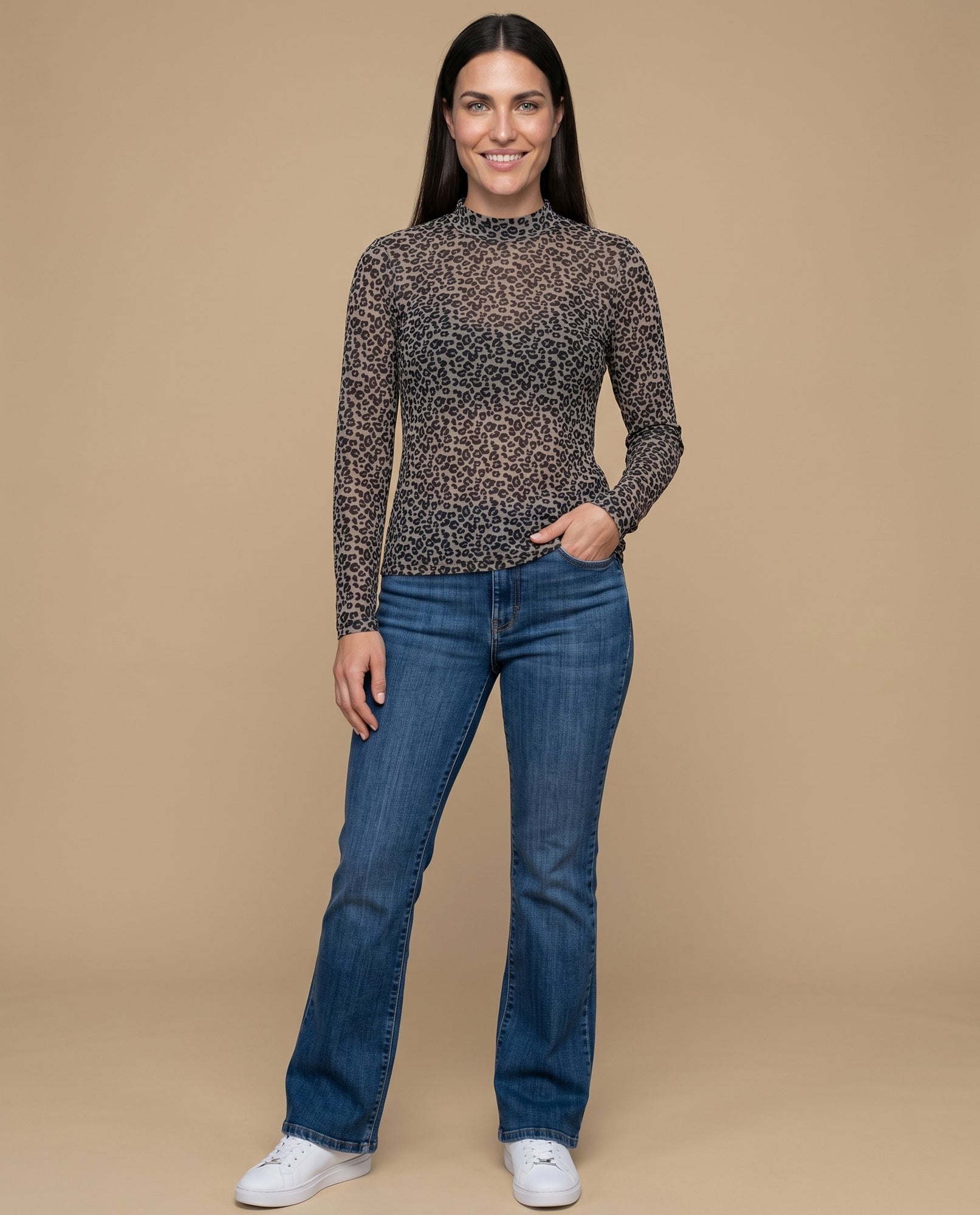 Camiseta manga corta animal print - Café 34_905H001_CAF151213_5