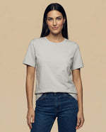 Camiseta cuello redondo con aplicaciones de pedrería - Gris