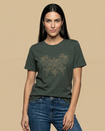 Camiseta básica de algodón cuello redondo - Verde
