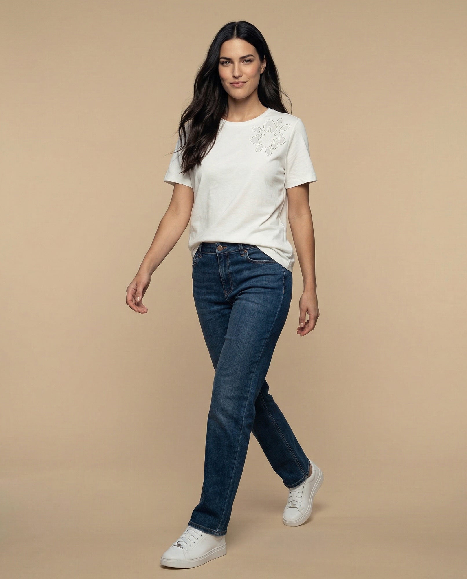 Camiseta manga corta con detalle bordado - Crudo 34_905H025_CRU110105_5