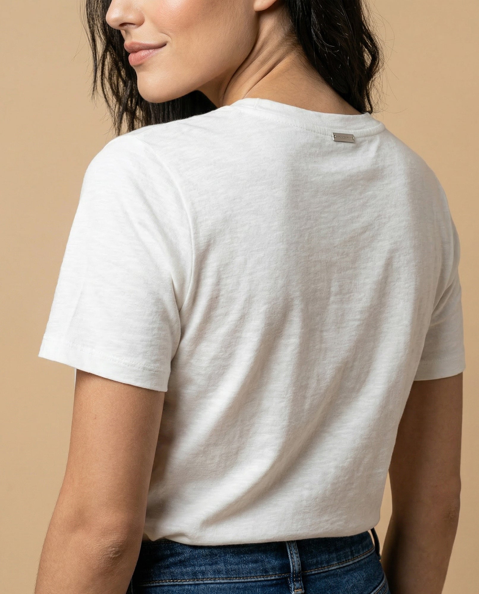 Camiseta manga corta con detalle bordado - Crudo 34_905H025_CRU110105_6