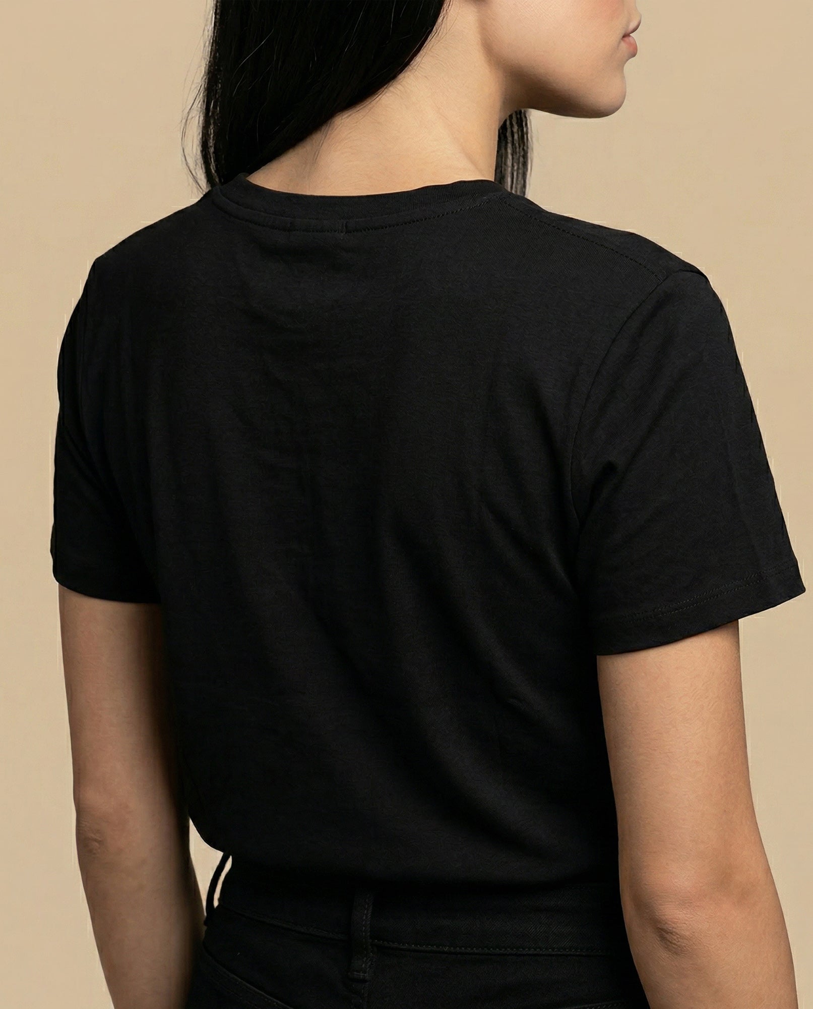 Camiseta cuello redondo con bordado frontal - Negro 34_905H028_NEG190303_6