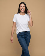 Camiseta Cuello Redondo Algodón - Crudo