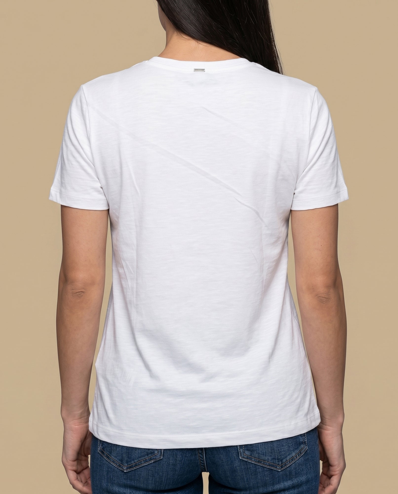 Camiseta Cuello Redondo Algodón - Crudo 34_909G307_CRU144500_4