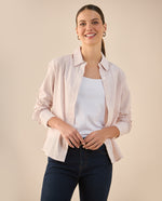 Camisa de diseño abierto para mujer - Rosa