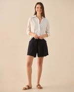 Camisa clásica manga larga para mujer - Beige