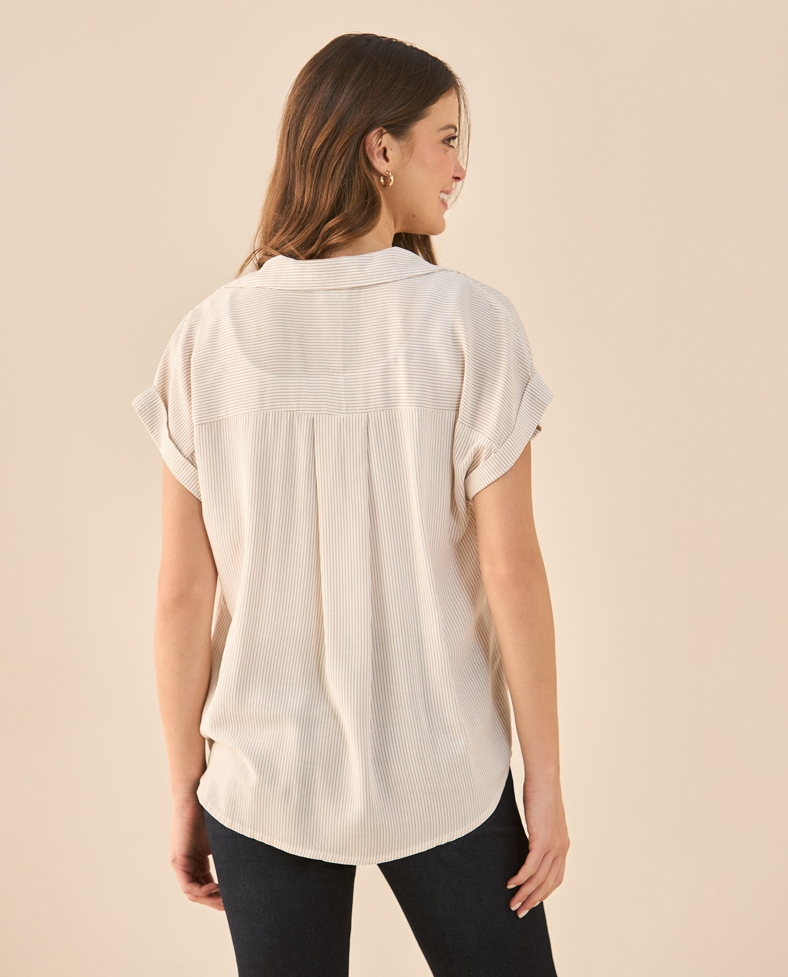 Camisa a rayas para mujer - Rosa 34_912G316_ROS141210_5