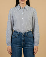 Camisa manga larga cuello camisero - Blanco