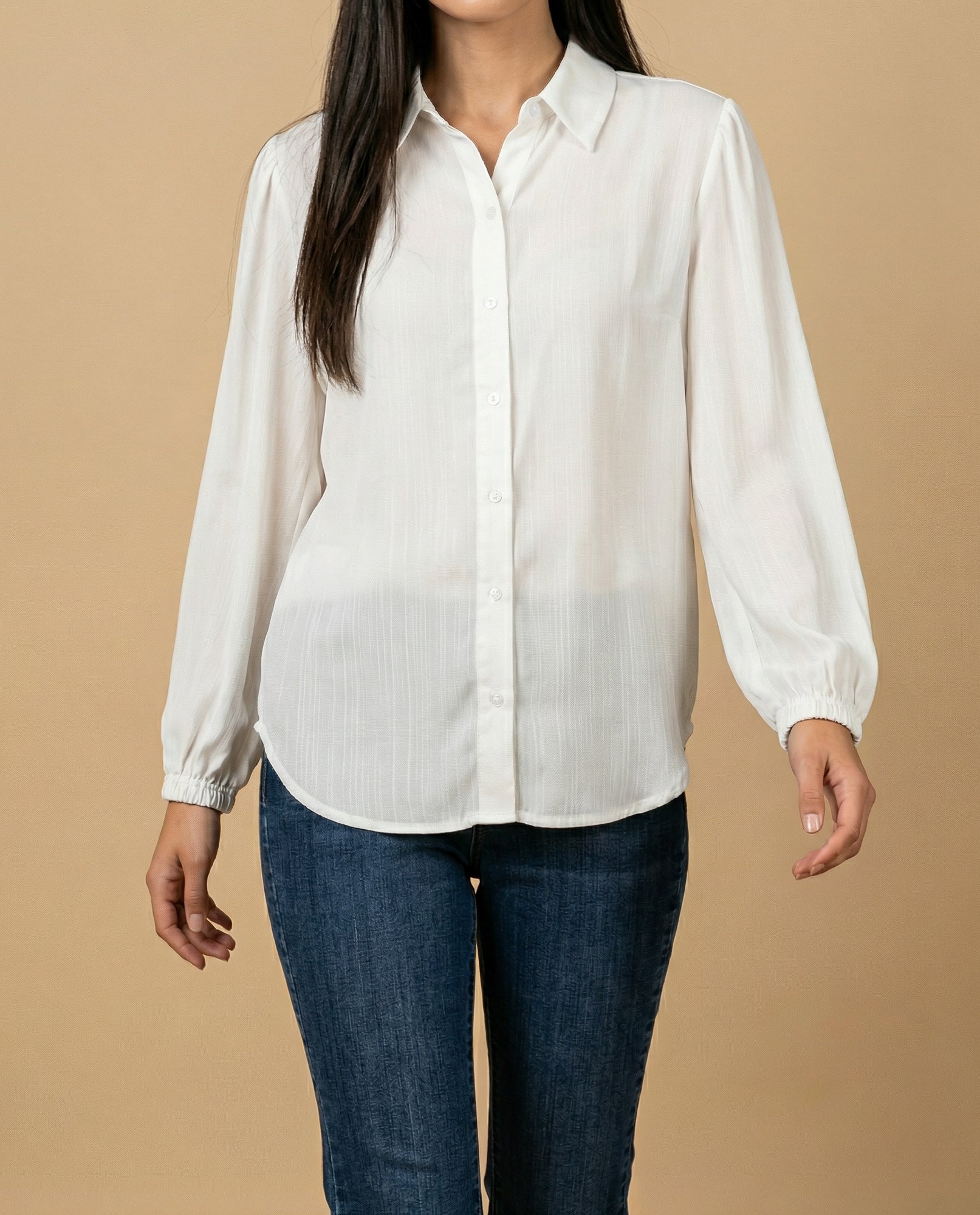 Camisa manga larga cuello camisero - Blanco 34_912H008_BLA114001_3