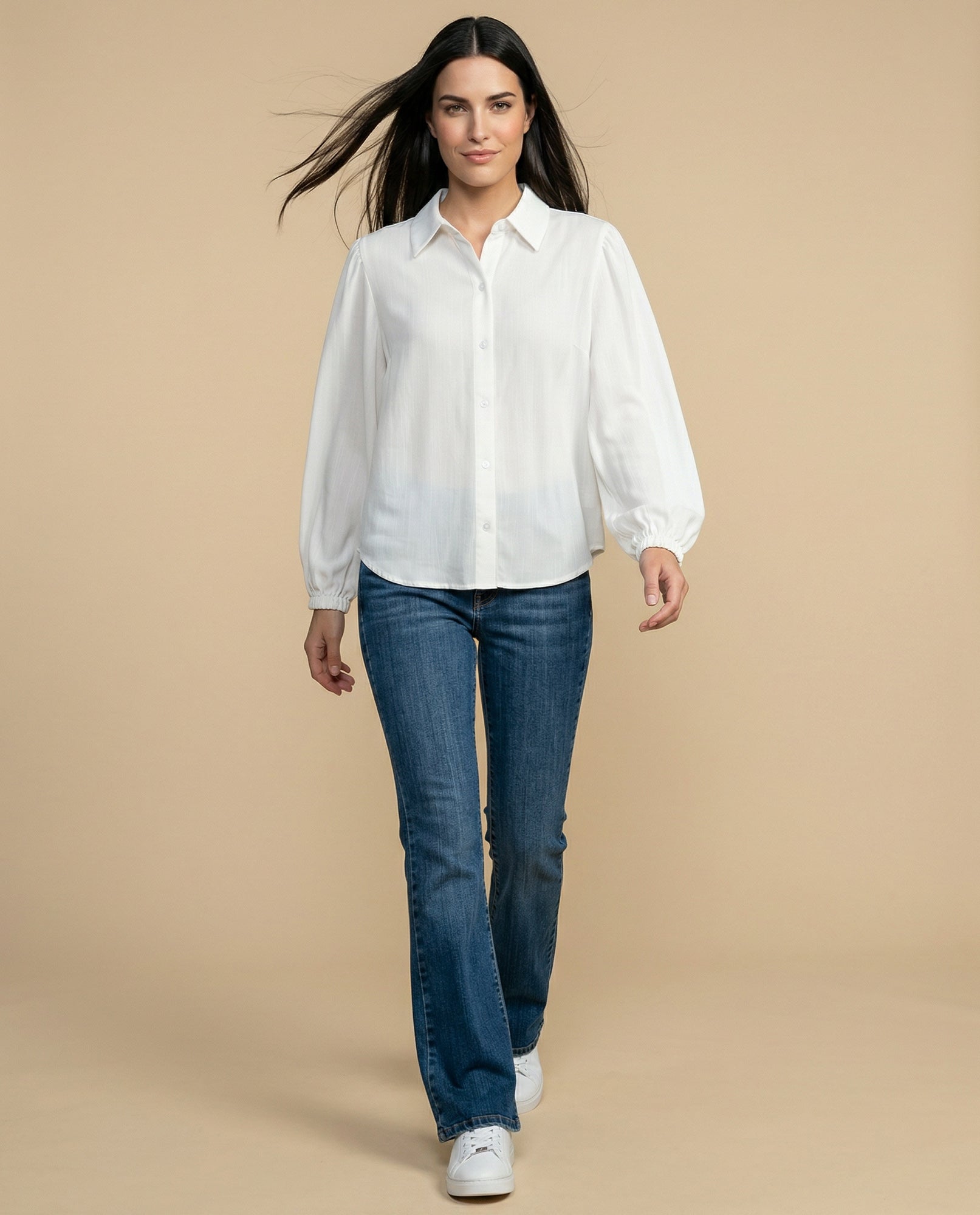 Camisa manga larga cuello camisero - Blanco 34_912H008_BLA114001_5